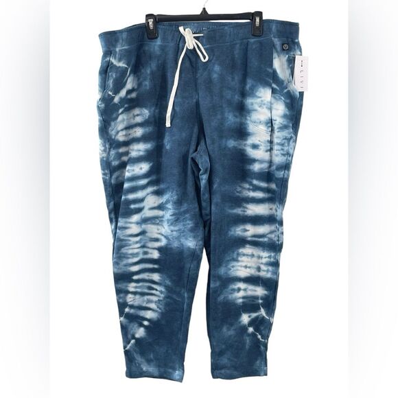 NWT Lane Bryant Livi Sweatpants Jogger Blue Tie Dye Plus Size 22/24 - Picture 1 of 7